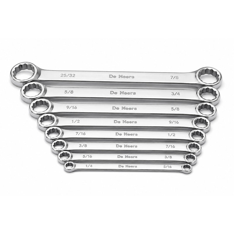 De Neers 13-8 SAE Ring Spanner Set of 8 Pcs