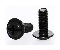 M6 Black Oxide Phillips Washer Head Screws Pack of 1000