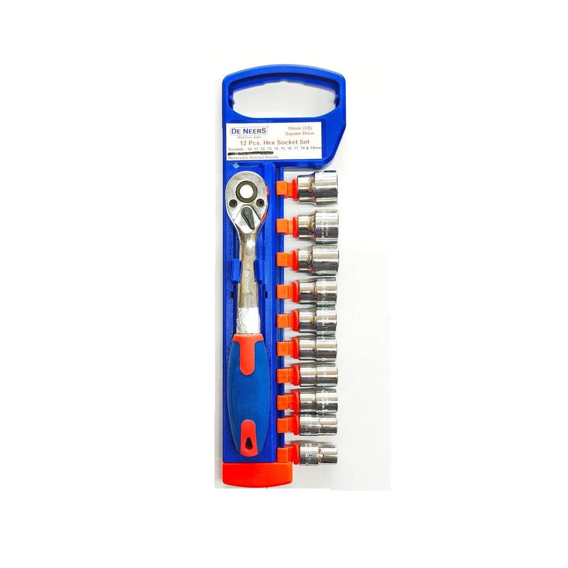 De Neers 10mm 3/8 Drive Socket Sets 12pcs B-12M