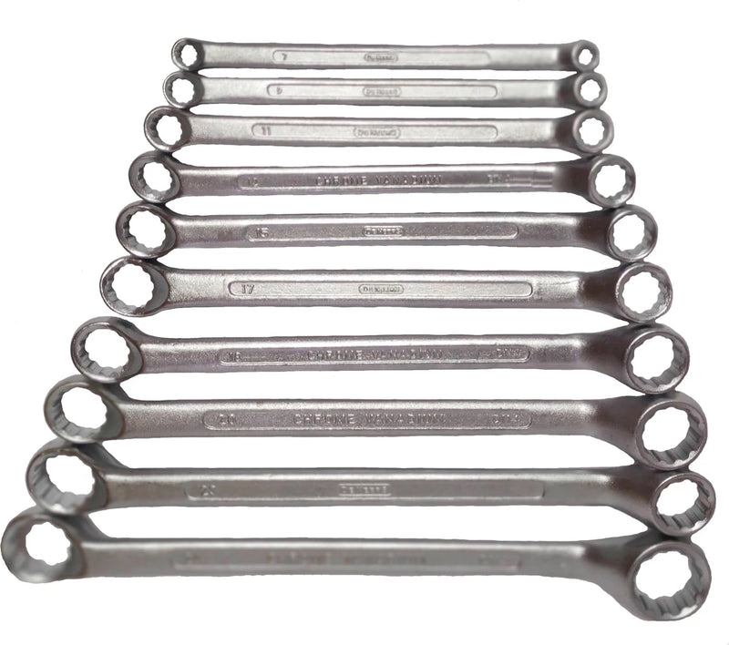 De Neers 13-10M BI-Hexagon Ring Spanner Shallow Offset Set of 10 Pcs