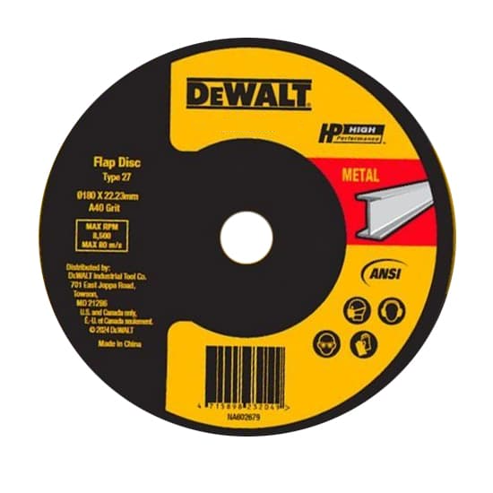 Dewalt DWA41680FA 100x16 mm 80 Grit Aluminum Oxide Flap Disc (Pack of 10)