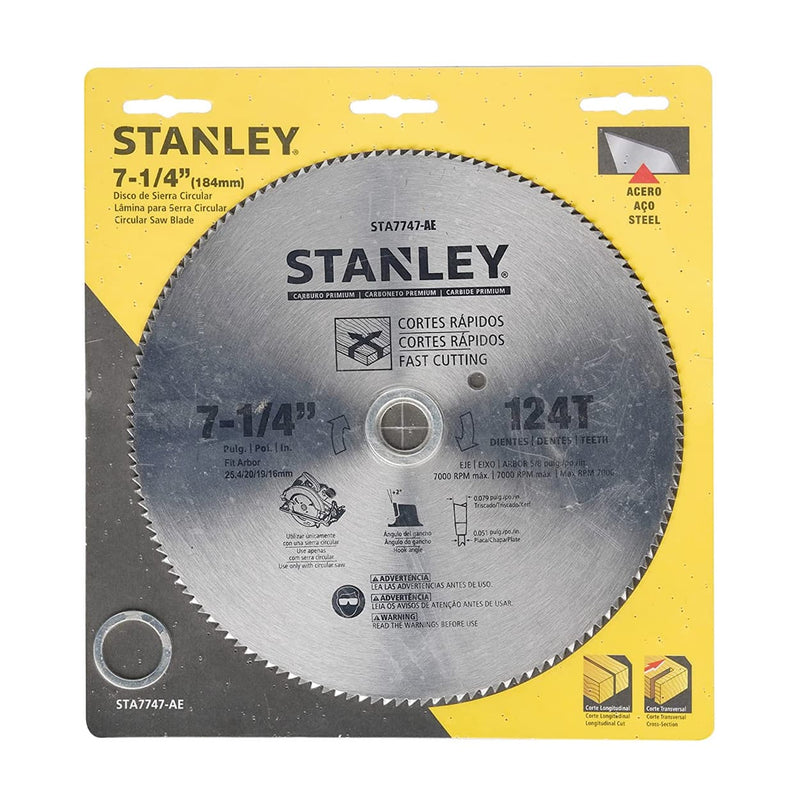 Stanley STA7747-AE HSS General Purpose Circular Saw Blade 7-1/4 inch / 184 mm