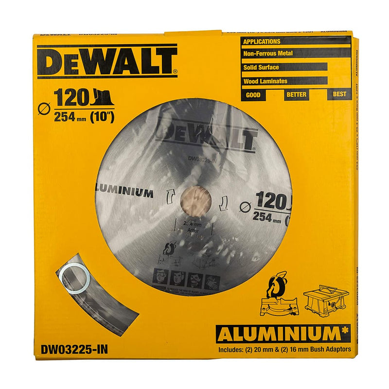 Dewalt DW03225-IN 10 Inch 120 Teeth 254mm Out Diameter Circular Saw Blade (Pack of 5)