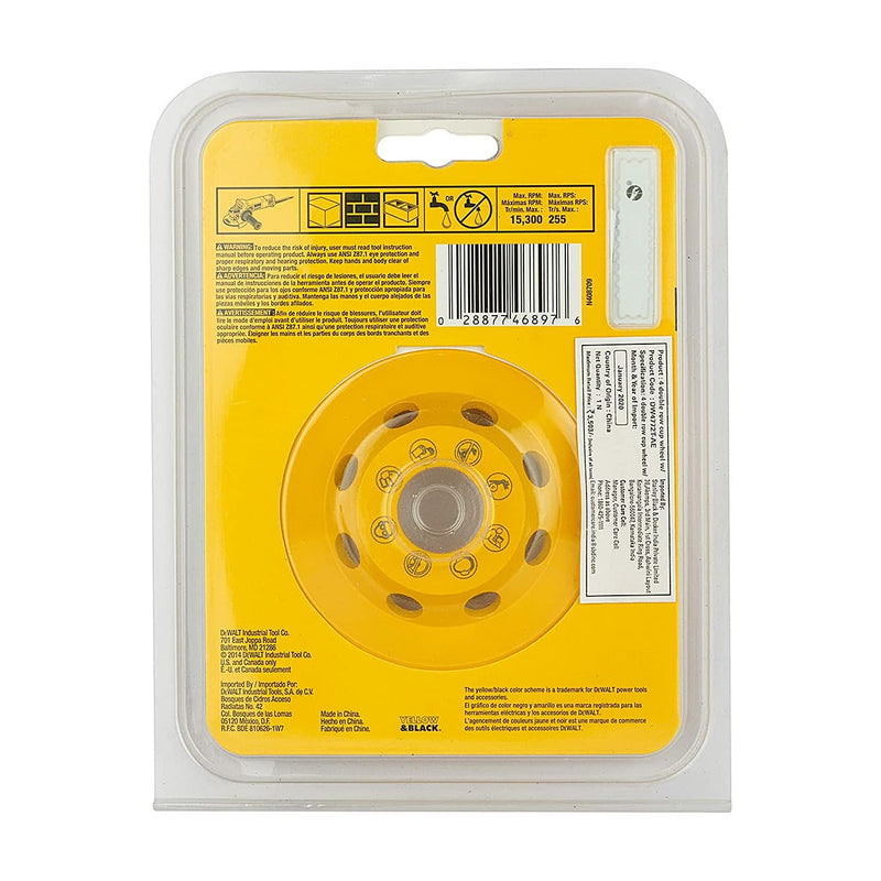 Dewalt DW4772T-AE 100mm x 22.2mm Cup Grinding Wheel