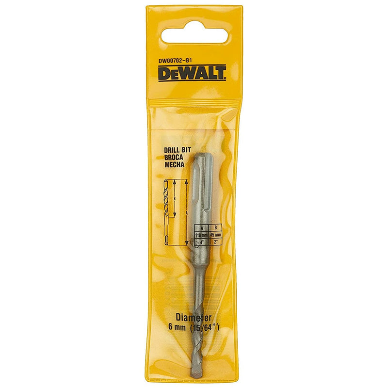 Dewalt DW00702-B1 6mm x 110mm SDS Plus Economy Drill Bit (Pack of 5)