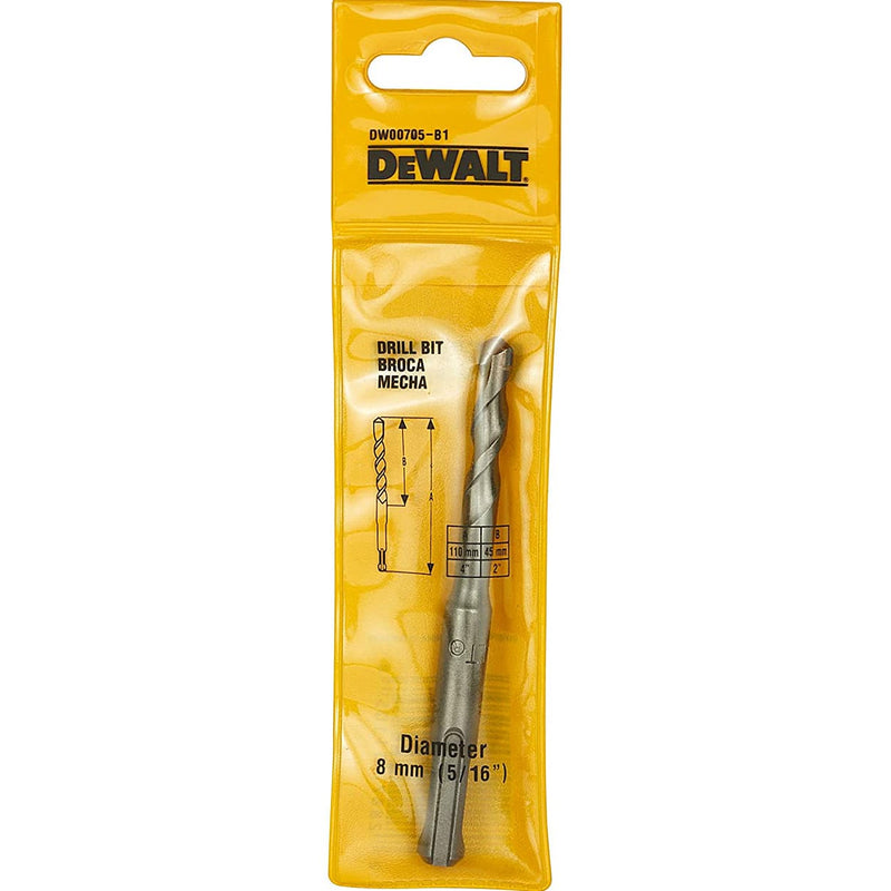 Dewalt DW00705-B1 8mm x 110mm SDS Plus Economy Drill Bit (Pack of 5)