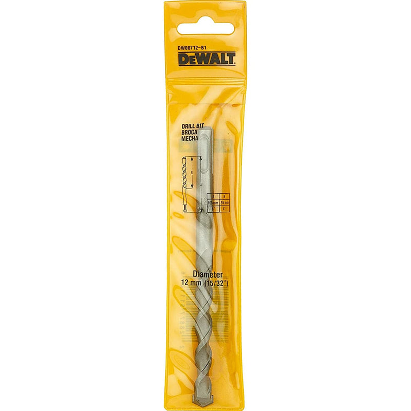 Dewalt DW00712-B1 12mm x 160mm SDS Plus Economy Drill Bit (Pack of 5)