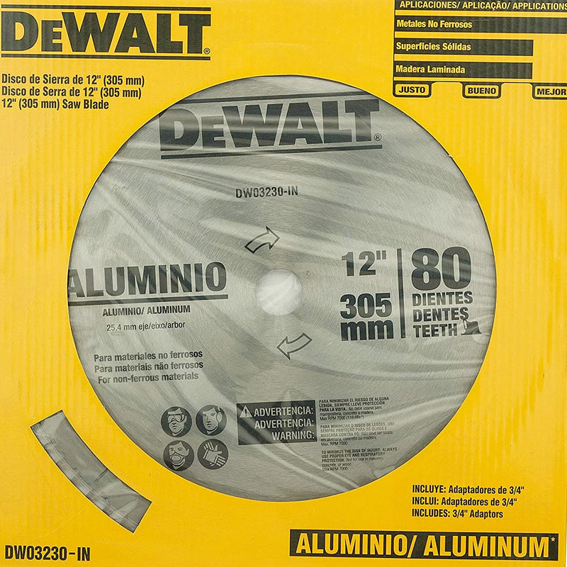 Dewalt DW03230-IN 12 Inch 80 Teeth 305mm Out Diameter Circular Saw Blade (Pack of 10)