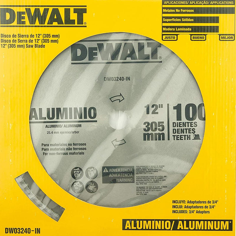 Dewalt DW03240-IN 12 Inch 100 Teeth 305mm Out Diameter Circular Saw Blade (Pack of 10)