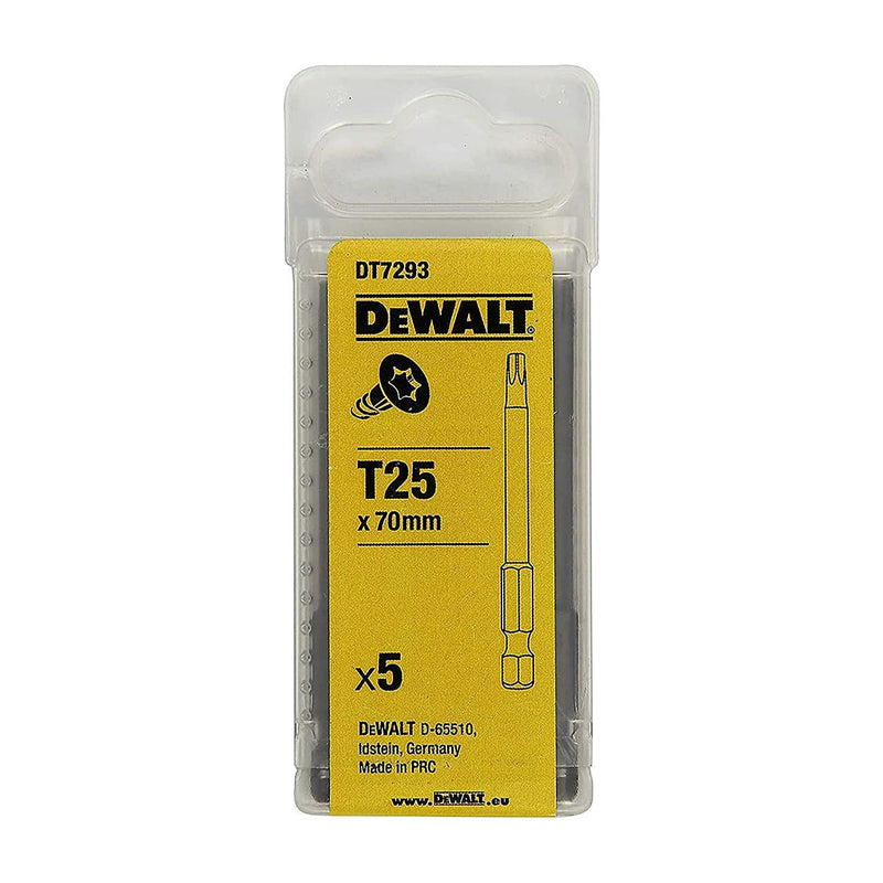 Dewalt DT7293-QZ Torx High Quality Screwdriving Bits T25x70mm