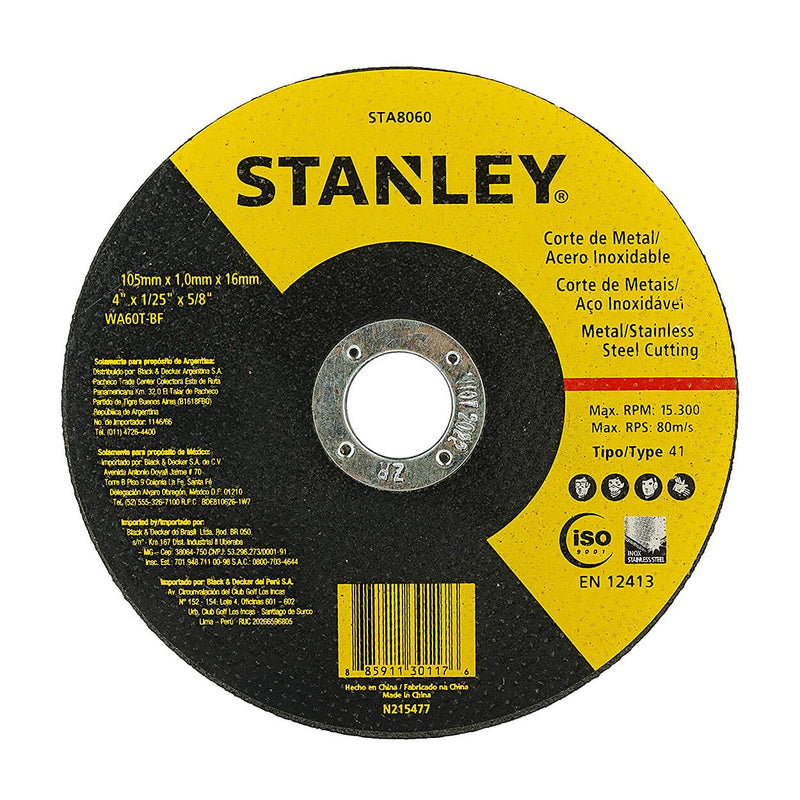 Stanley STA8060B50 Cutting Wheel For Cutting Stainless Steel (Pack of 15)