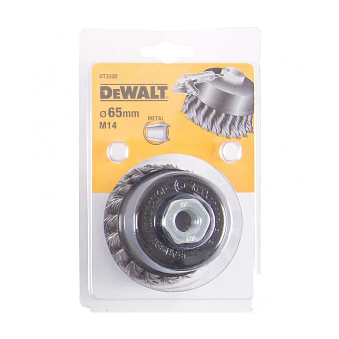 Dewalt DT3500-QZ 65mm x M14 Wire Brush 18mm Wire Length for Marble or Tile Cutting