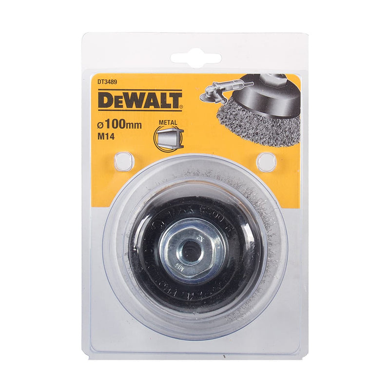 Dewalt DT3489-QZ 100mm x M14 Wire Brush 26mm Wire Length for Marble or Tile Cutting