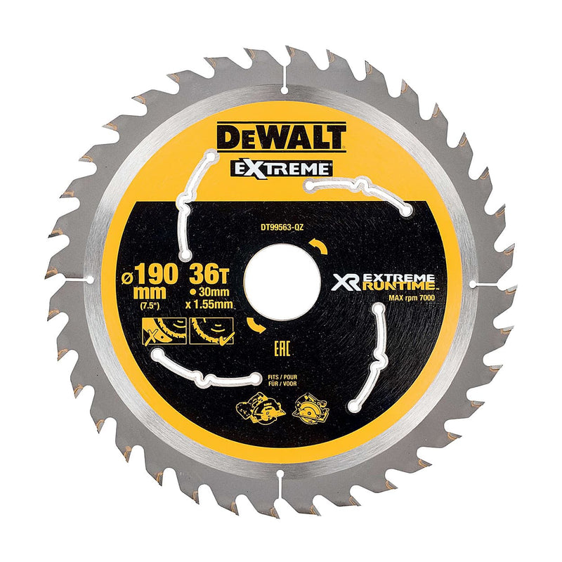 Dewalt DT99563-QZ 7-1/2 Inch 36 Teeth 190mm Out Dia XR Extreme Runtime Circular Saw Blade