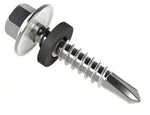 No. 12 410 Stainless Steel Hex Flange With Rubber Washer Self Drilling Screws
