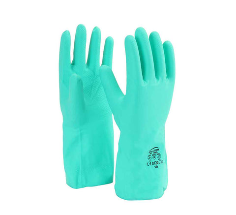 NF153G Mallcom Nitrile With Flock Lined Hand Gloves
