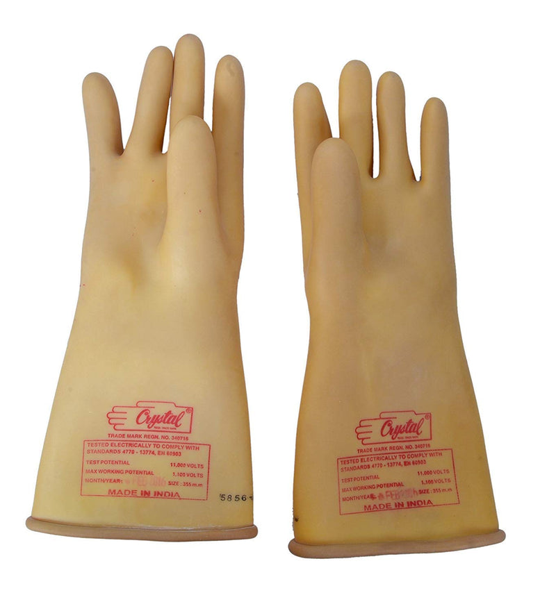 11KV Crystal Electrical Hand Gloves with working potential of 1.1KV
