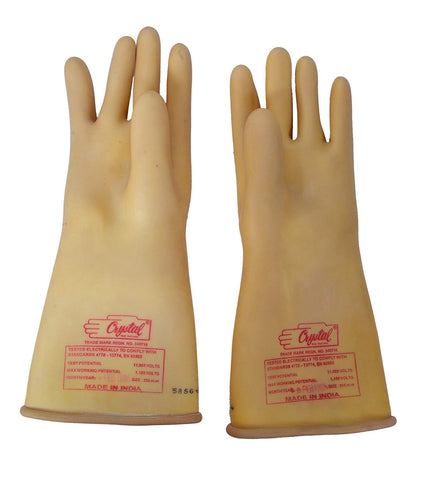 Crystal Electrical Hand Gloves Working Potential 11000 Volt