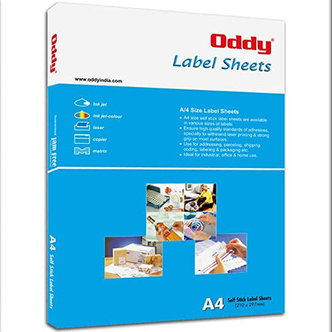 Oddy A4 Paper Labels for Copiers, Laser & Inkjet