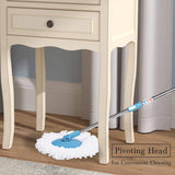 E-Quick Spin Mop with Easy Wheels and Bucket with 2 Refills