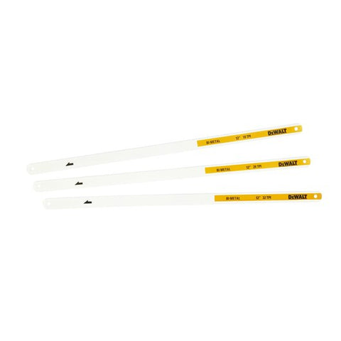 DeWalt DWHT0-20558 Mixed Hacksaw Blades (Set of 3)