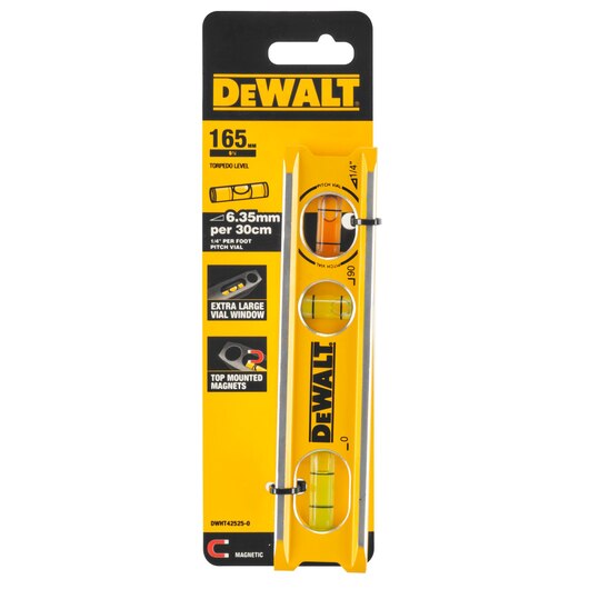 DeWalt DWHT42525-0 Billet Torpedo Level 16.5 cm x 6.4inch