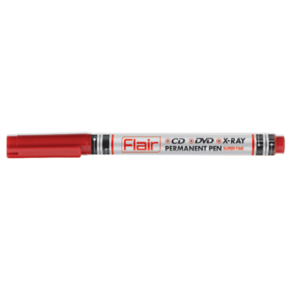 Flair Permanent Marker Pen Red - Pack of 50