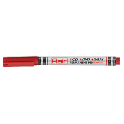Flair Permanent Marker Pen Red - Pack of 50