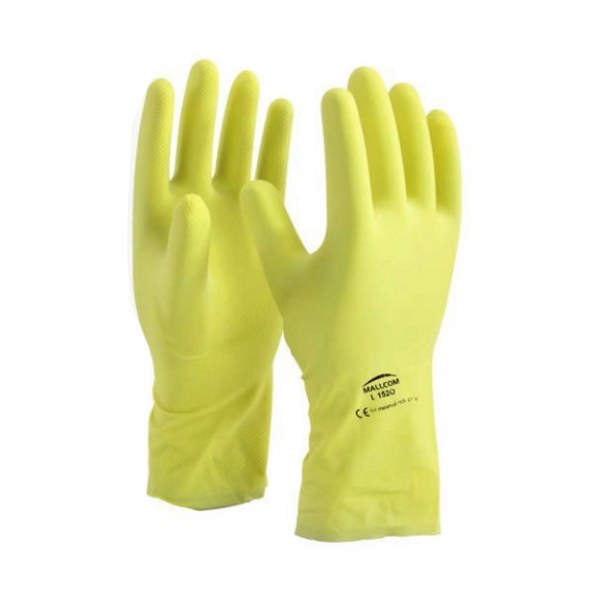 L1520 Mallcom Rubber With Flock Hand Gloves