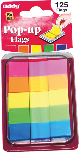 RS-POP UP Flag Re-Stick 5 Color Strip with Dispenser