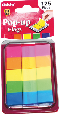 RS-POP UP Flag Re-Stick 5 Color Strip with Dispenser
