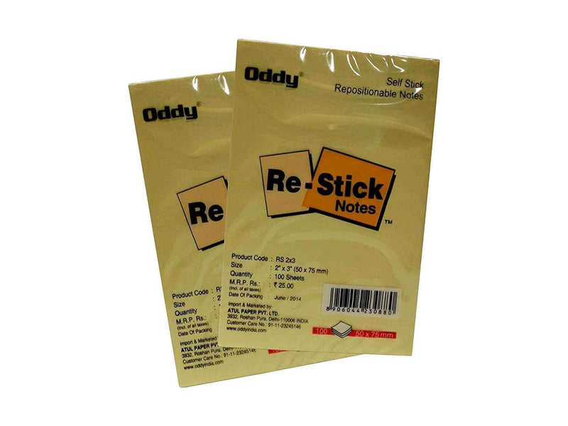 Re-stick Paper Notes 1.5x2 (Yellow)