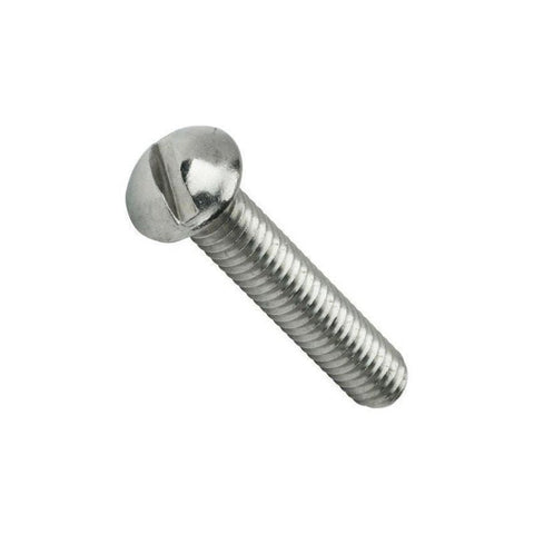 M10 202 Stainless Steel Button Head Slotted Screws Pack of 100