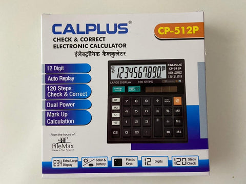 CP-512P Calplus Check and Correct Electronic Calculator