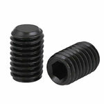 M10 Black Oxide Socket Set Grub Screws Flat Point (TVS) Pack of 100