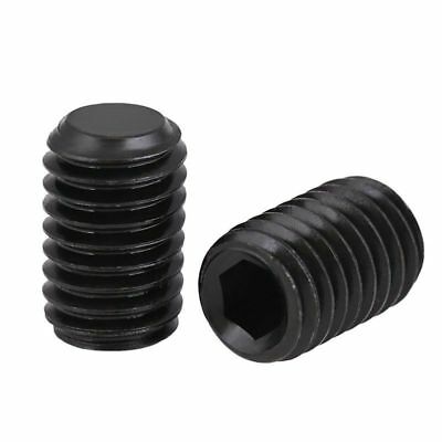 M4 Black Oxide Socket Set Grub Screws Flat Point (TVS) Pack of 100