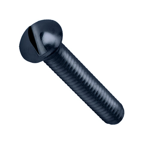 M10 Black Oxide Button Head Slotted Screws Pack of 100