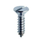 No.10 Zinc Plated CSK Slotted Sheet Metal Screw Pack of 1000