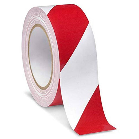 Safety Zebra Floor Marking Tape 24mm x 20mtrs - Red And White