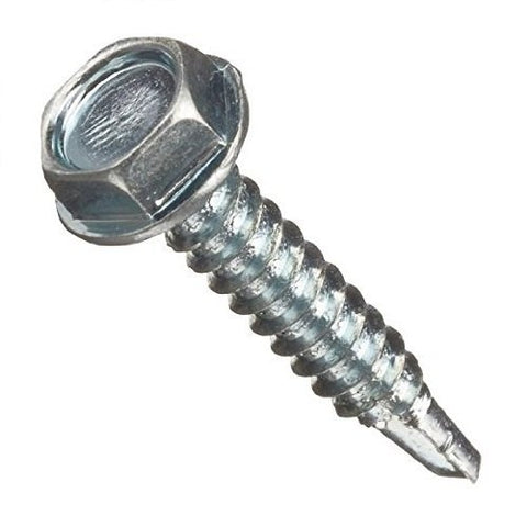 No.12 Zinc Plated Hex Washer Head Sheet Metal Screw Pack of 1000