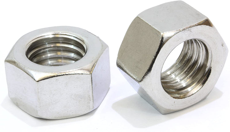Inch 304 Stainless Steel Hex Nuts (7/16"-1") Pack of 10