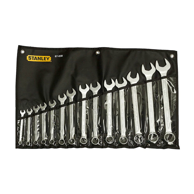 Stanley 1-87-038 Slimline Metric Combination Spanner Set 14 Pcs