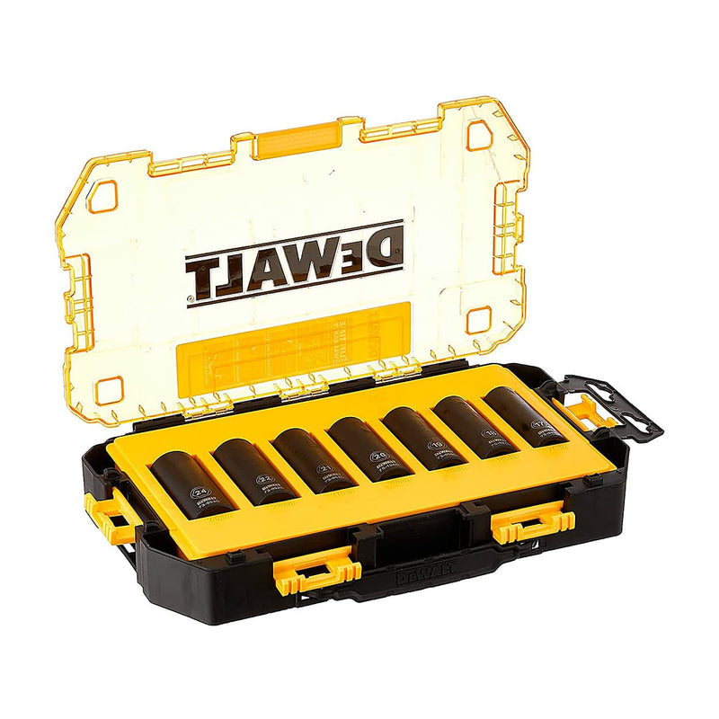 DeWalt DWMT74737-0 1/2Inch Sq. Drive 6 Pt Deep Impact Socket Set In Toughbox 7Pcs