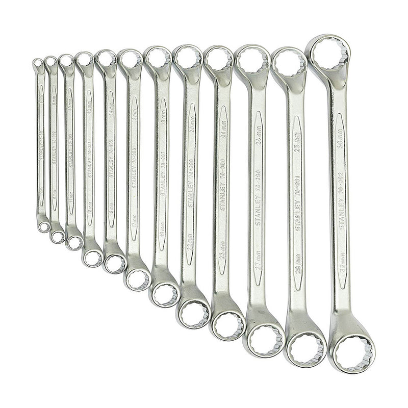 Stanley 70-395E Shallow Offset Ring End Spanners Set 12 Pcs