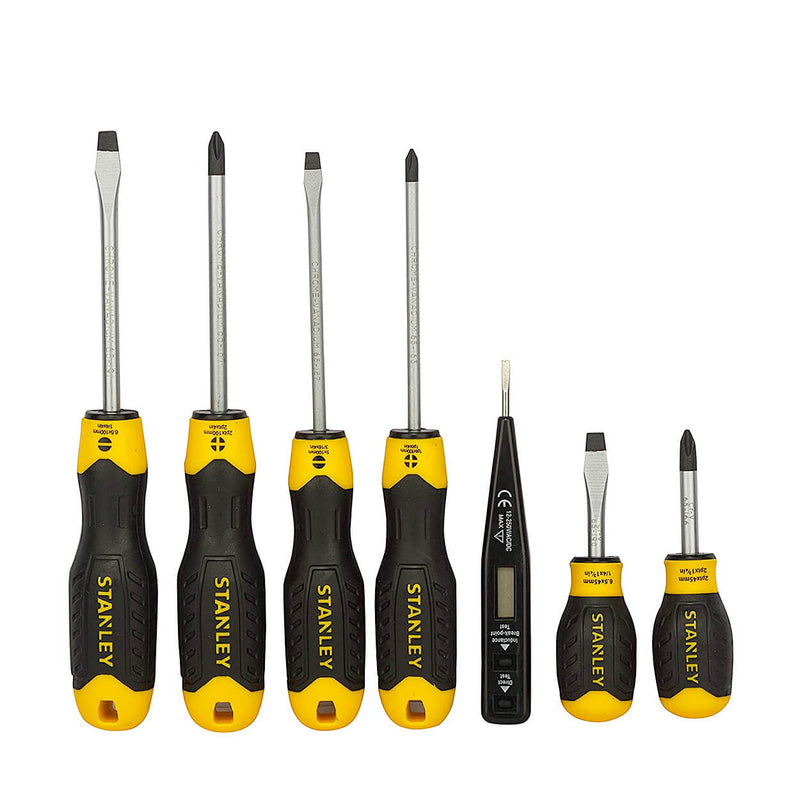 Stanley STHT92002-8 Cushion Grip Screwdriver Set (Tester Included) 6pc