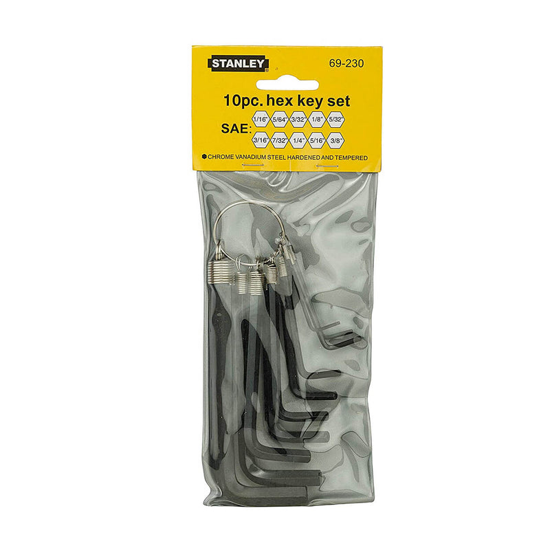 Stanley 69-230 Key Ring Imperial Allen Hex Key Set 10pc