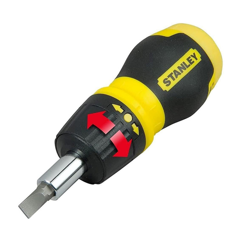 Stanley 0-66-358 Multibit Stubby Ratcheting Screwdriver