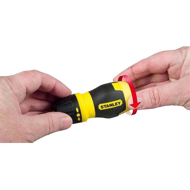 Stanley 0-66-358 Multibit Stubby Ratcheting Screwdriver