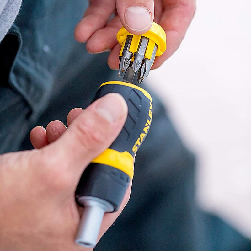 Stanley 0-66-358 Multibit Stubby Ratcheting Screwdriver