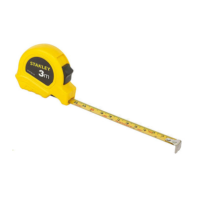 Stanley STHT36125-812 Plastic Short Measuring Tape 3m/10' x 13mm - Pack of 3